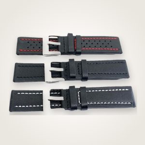 Correa de Reloj de Cuero Genuino Negra — Line3